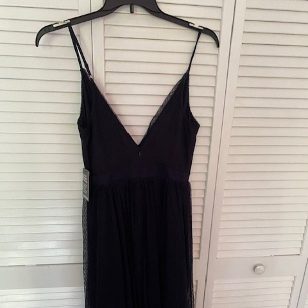 NWT navy blue $88 Express knee-length tulle dress, size 4 - Picture 2 of 13